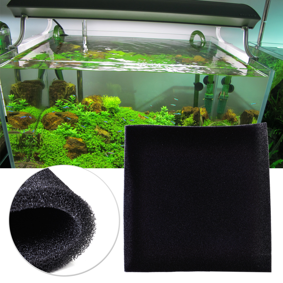 Filtermatte Filter Schwamm Filterschaum Teich Aquarium Tank Auflage