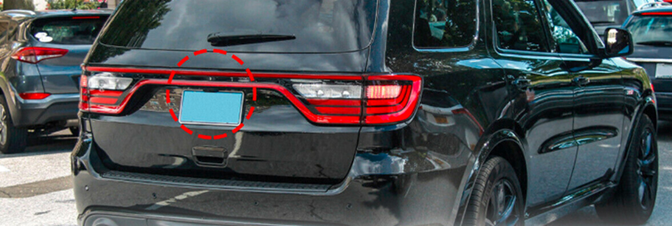 2015 durango license plate light