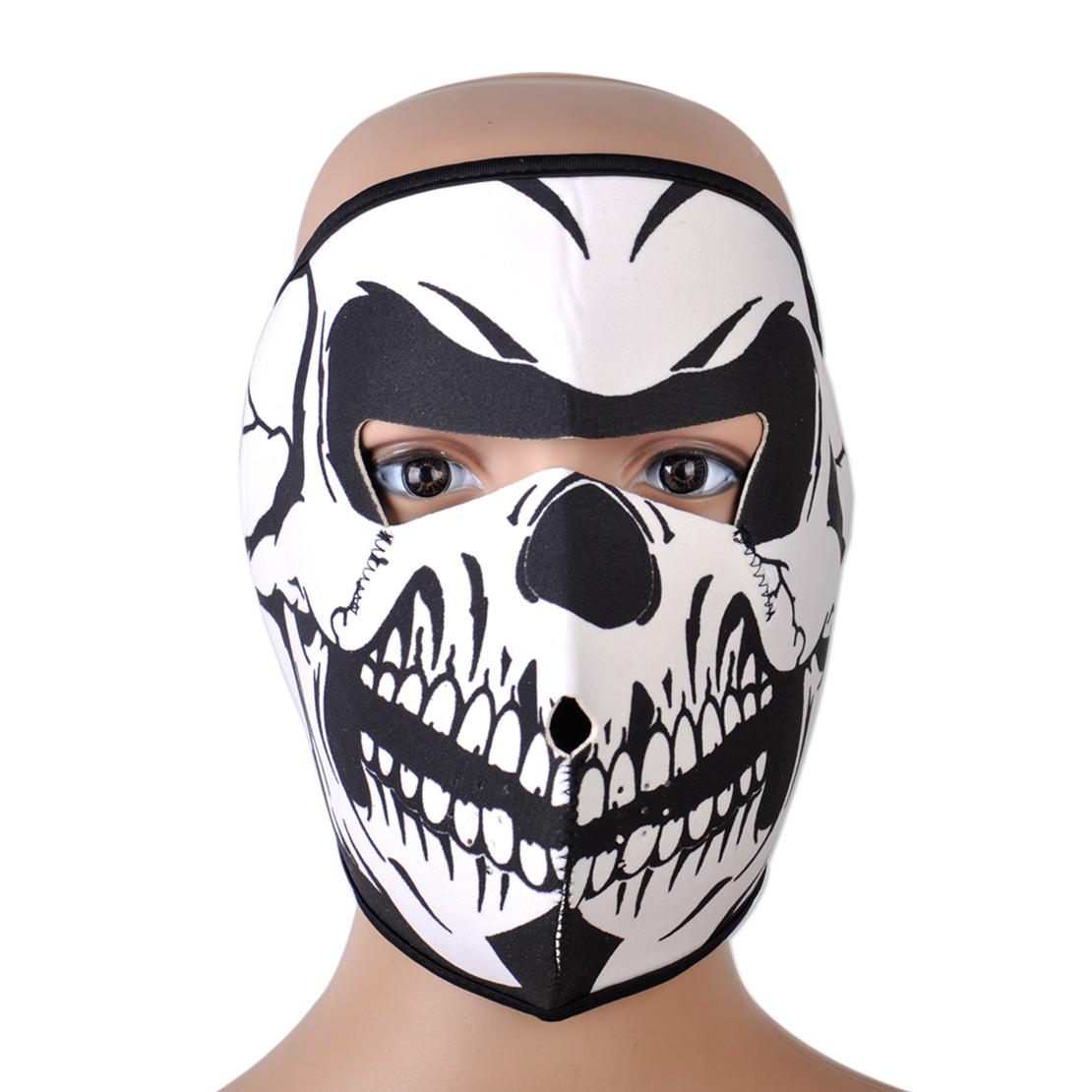 Skull Skeleton Full Face Mask Neoprene Reversible Winter Motorcycle Ski ...