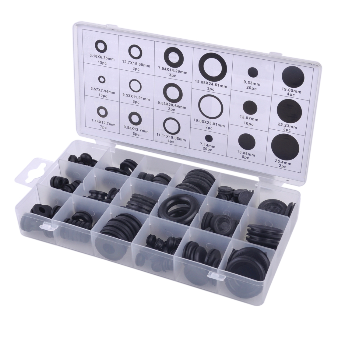 Car & Truck Parts 125x Rubber Grommet Assortment Set Firewall Hole Plug ...