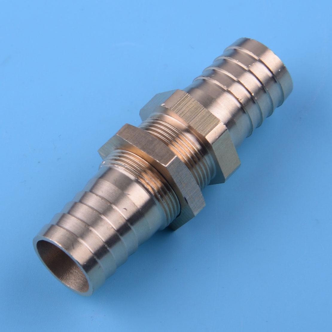 2pcs 5 8 16mm Brass Bulkhead Fitting Barb Hose Tube Straight Connector Water Ebay