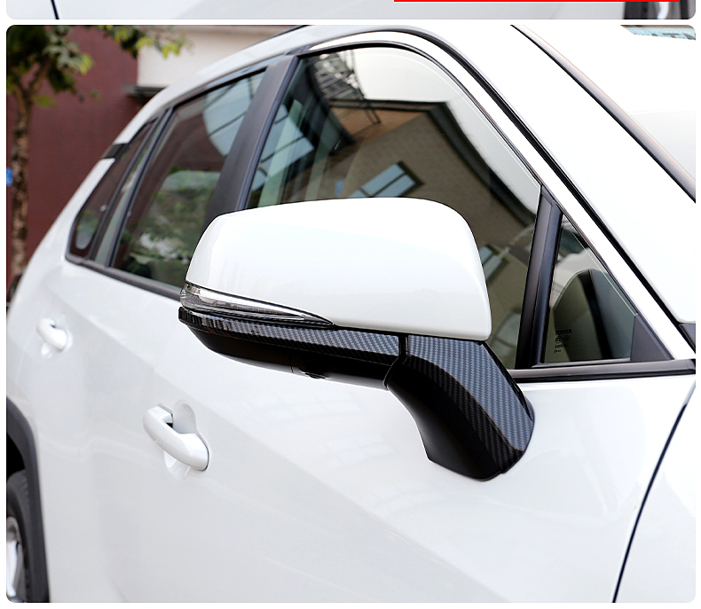 Carbon Fiber Rear View Side Mirror Cover Trim Strip Bezel Fit For