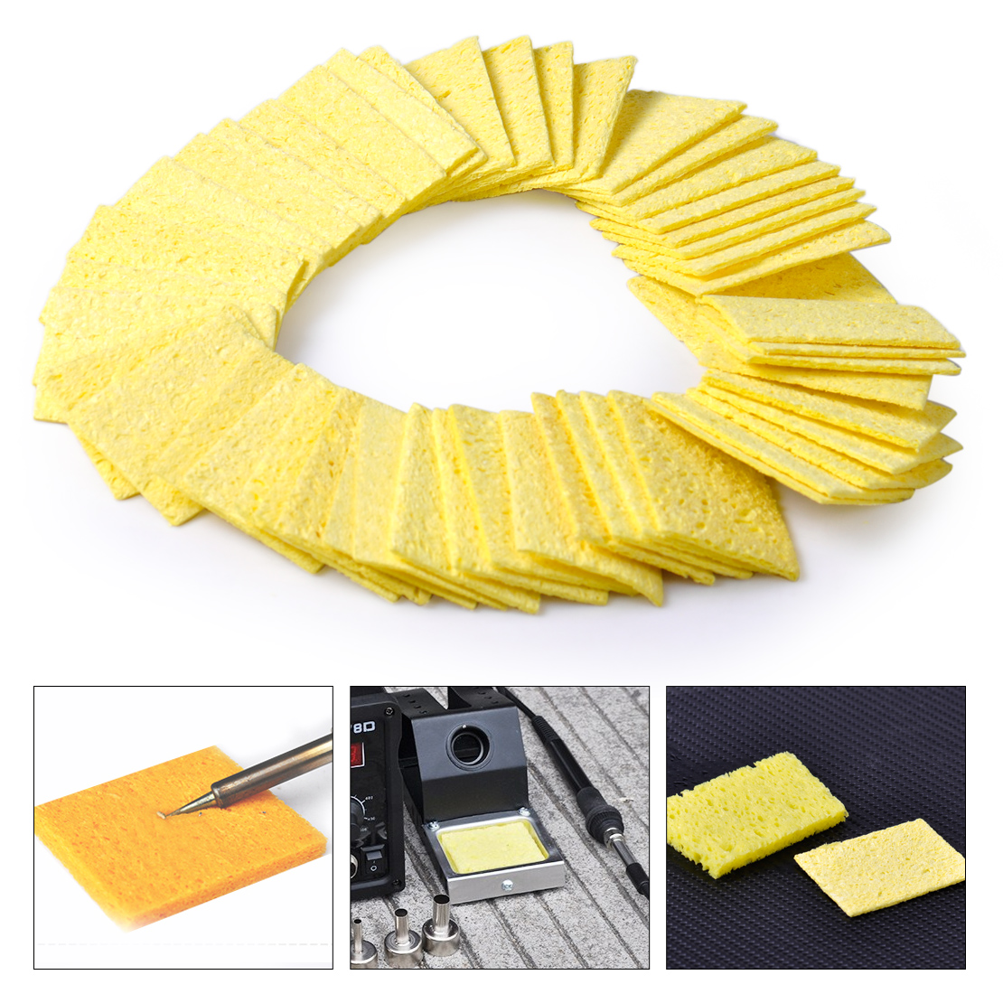 Soldering Iron Cleaning Sponge Solder Iron Tip Sponges Welding Replacement 50pcs 728360615565 Ebay 4933