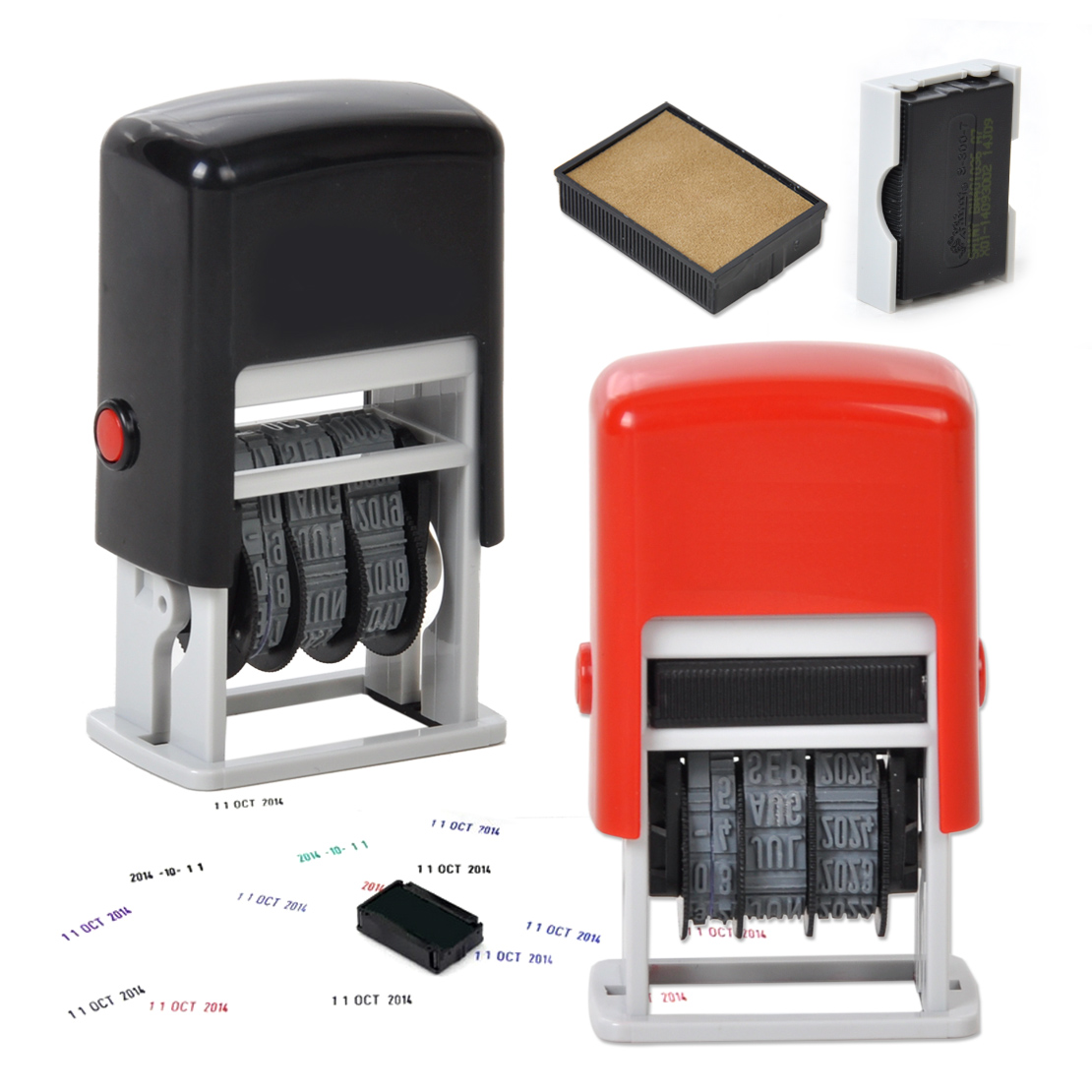 Self-Inking Automatic Mini Dater Date Chop Rubber Stamp Seal + Ink Pad ...