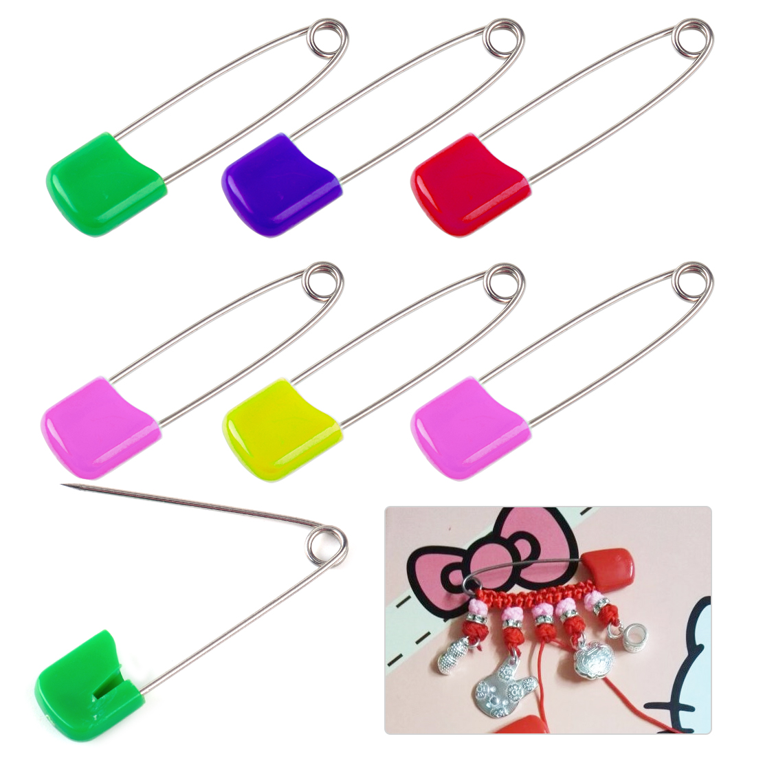 100pcs Large Nappy Diaper Pins Nappies Safety Pin Baby Diaper Change  Fasteners