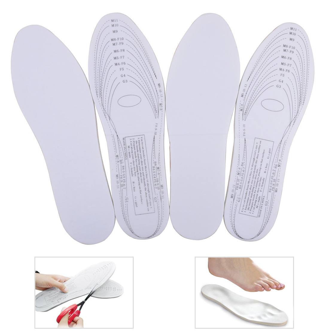 2Pair Memory Foam Insoles Orthopaedic Inner Shoes Foot Pad Orthopedic ...