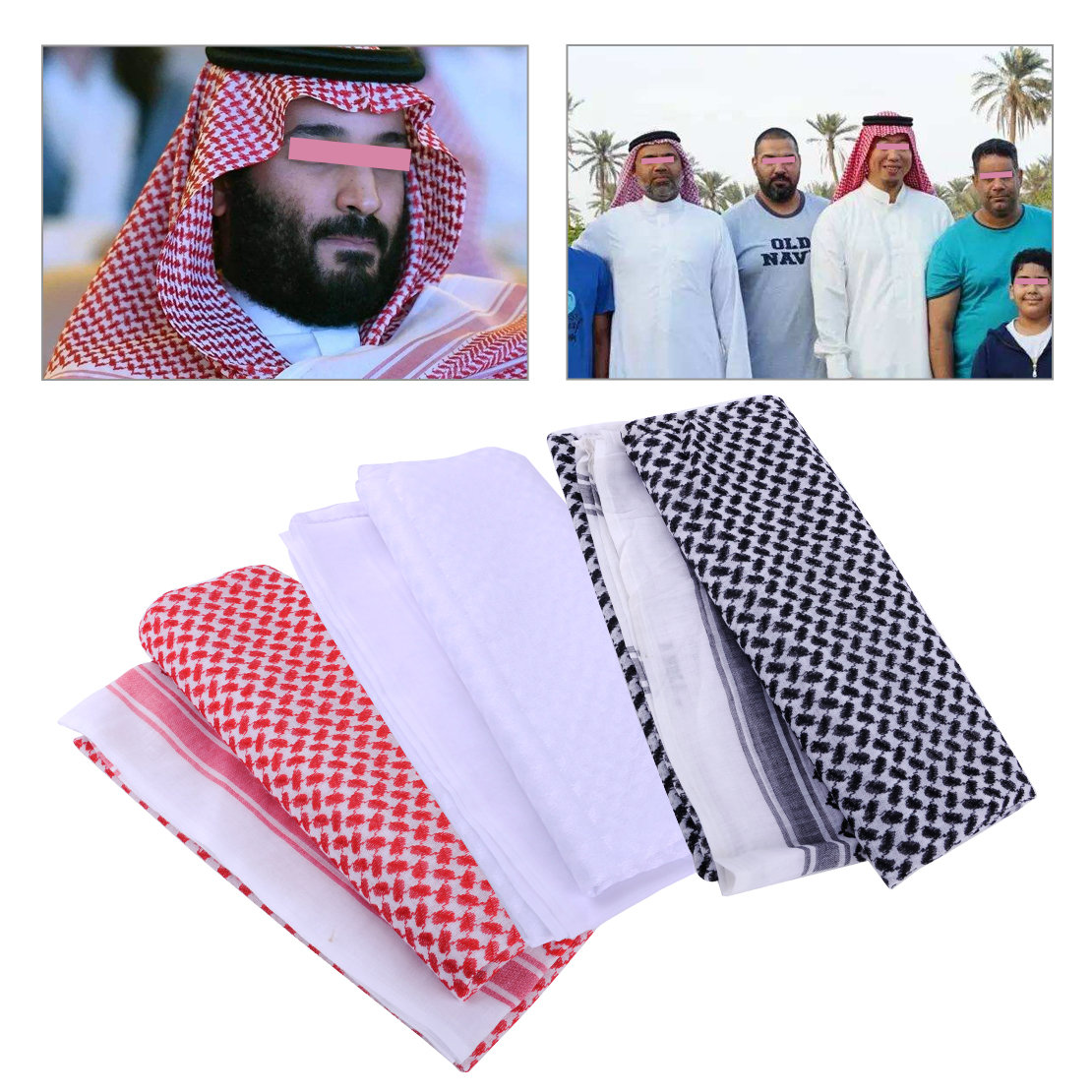 Arab Muslim Men Large Prayer Turban Caps Islam Keffiyeh Headwrap Scarf Ebay